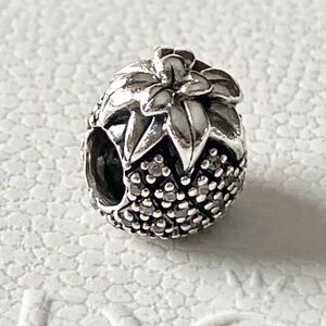 Authentic Pandora Sterling Silver Clear CZ Pineapple Charm ~ Retired
